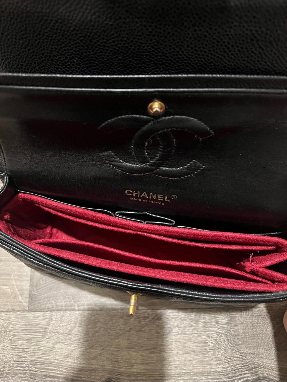Chanel Classic Caviar Quilted Medium Double Flap - Picture 10 of 11